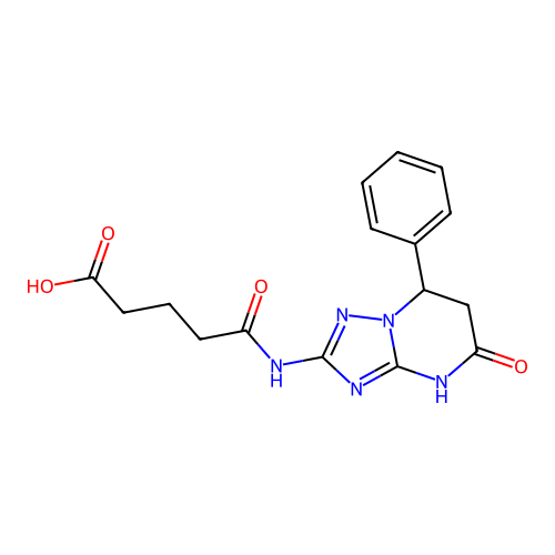 4-[(4-oxo-2-phenyl-1,5,7,9-tetrazabicyclo[4.3.0]nona-5,7-dien-8-yl)carbamoyl]butanoic Acid structure
