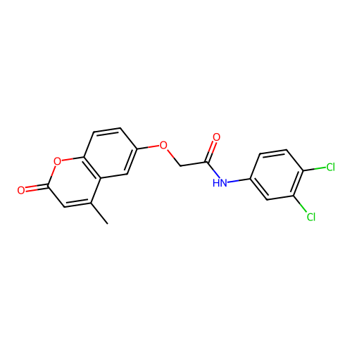 N-(3,4-dichlorophenyl)-2-((4-methyl-2-oxo-2H-chromen-6-yl)oxy)acetamide structure