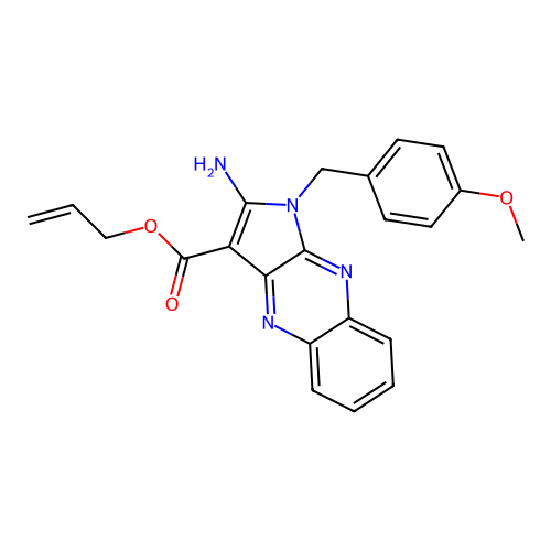 allyl 2-amino-1-(4-methoxybenzyl)-1H-pyrrolo[2,3-b]quinoxaline-3-carboxylate structure