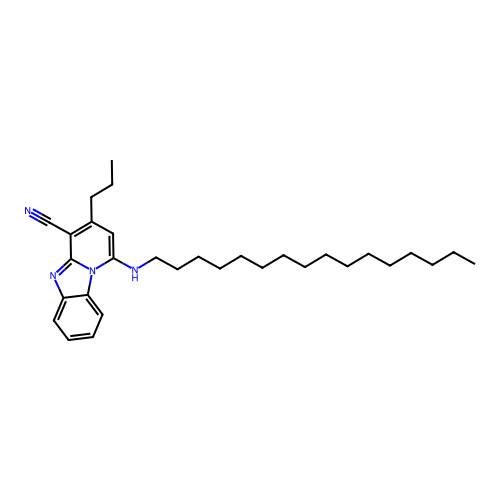 1-(Hexadecylamino)-3-propylpyrido[1,2-a]benzimidazole-4-carbonitrile structure