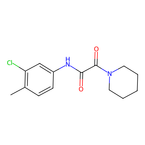N-(3-chloro-4-methylphenyl)-2-oxo-2-(piperidin-1-yl)acetamide structure