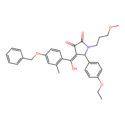 4-(4-(Benzyloxy)-2-methylbenzoyl)-5-(4-ethoxyphenyl)-3-hydroxy-1-(3-methoxypropyl)-1H-pyrrol-2(5H)-one structure