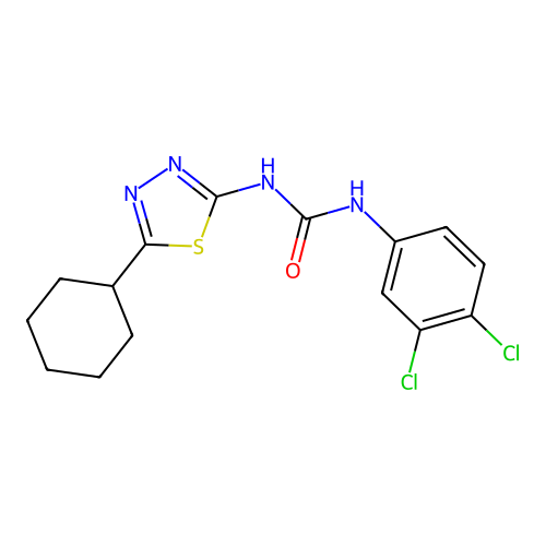 1-(5-Cyclohexyl-1,3,4-thiadiazol-2-yl)-3-(3,4-dichlorophenyl)urea structure