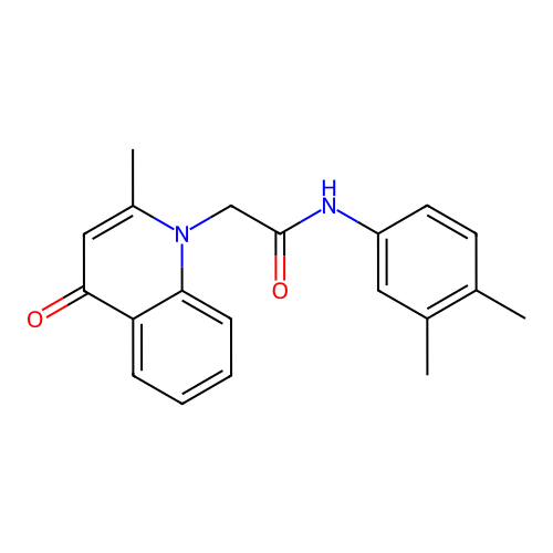 N-(3,4-dimethylphenyl)-2-(2-methyl-4-oxoquinolin-1(4H)-yl)acetamide structure