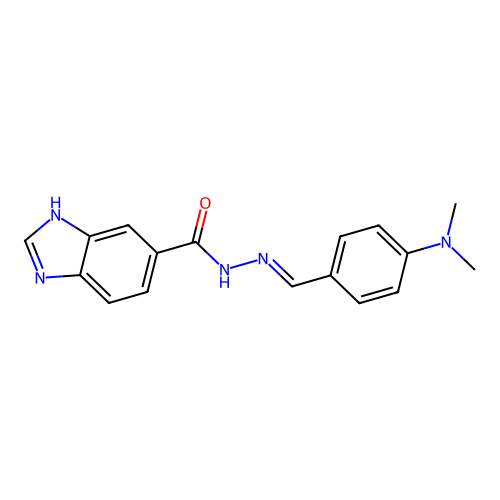 N'-(4-(Dimethylamino)benzylidene)-1H-benzimidazole-6-carbohydrazide structure