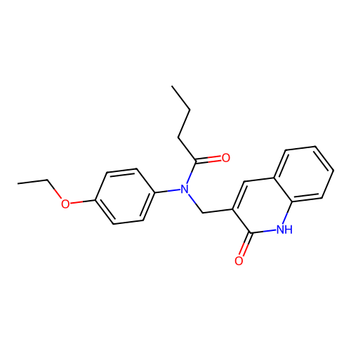 N-(4-ethoxyphenyl)-N-[(2-oxo-1H-quinolin-3-yl)methyl]butanamide structure