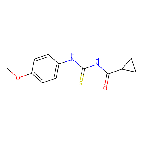 N-[(4-methoxyphenyl)carbamothioyl]cyclopropanecarboxamide structure