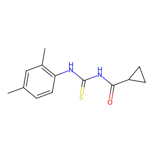 N-[(2,4-dimethylphenyl)carbamothioyl]cyclopropanecarboxamide structure