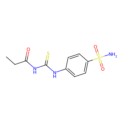 N-[(4-氨磺酰苯基)硫代氨基甲酰基]丙酰胺 structure