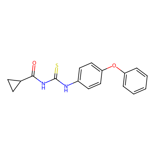 N-[(4-phenoxyphenyl)carbamothioyl]cyclopropanecarboxamide structure