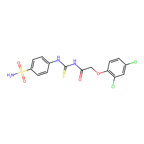 2-(2,4-dichlorophenoxy)-N-[(4-sulfamoylphenyl)carbamothioyl]acetamide structure