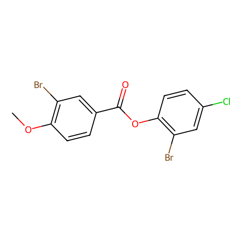 2-Bromo-4-chlorophenyl 3-bromo-4-methoxybenzoate structure