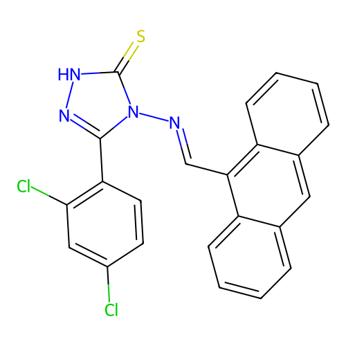 C23H14Cl2N4S structure