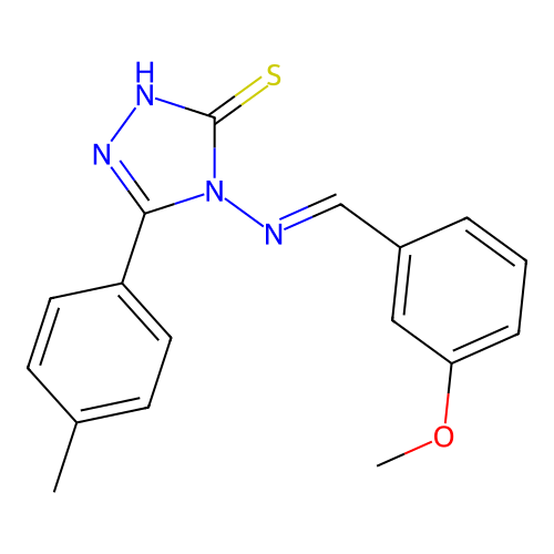 4-((3-Methoxybenzylidene)amino)-5-(4-methylphenyl)-4H-1,2,4-triazole-3-thiol structure