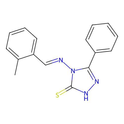 4-((2-Methylbenzylidene)amino)-5-phenyl-4H-1,2,4-triazole-3-thiol structure