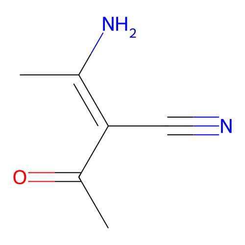 2-acetyl-3-aminobut-2-enenitrile structure