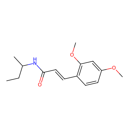 (2E)-N-(butan-2-yl)-3-(2,4-dimethoxyphenyl)prop-2-enamide structure