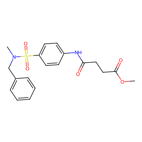 Methyl 4-[4-[benzyl(methyl)sulfamoyl]anilino]-4-oxobutanoate structure
