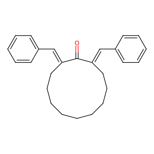 2,12-Dibenzylidenecyclododecanone structure