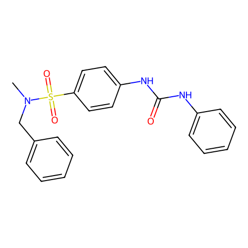 4-[(anilinocarbonyl)amino]-N-benzyl-N-methylbenzenesulfonamide structure