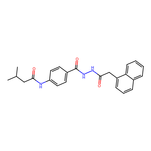 3-methyl-N-(4-{[2-(1-naphthylacetyl)hydrazino]carbonyl}phenyl)butanamide structure