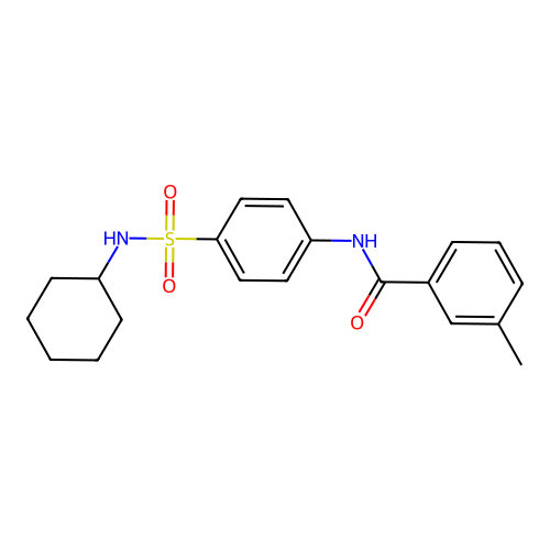 N-[4-(cyclohexylsulfamoyl)phenyl]-3-methylbenzamide structure