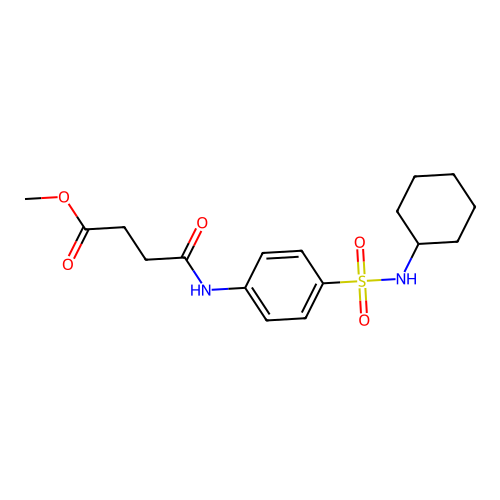 Methyl 4-[4-(cyclohexylsulfamoyl)anilino]-4-oxobutanoate structure