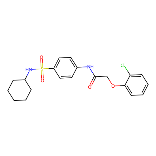 2-(2-chlorophenoxy)-N-[4-(cyclohexylsulfamoyl)phenyl]acetamide structure
