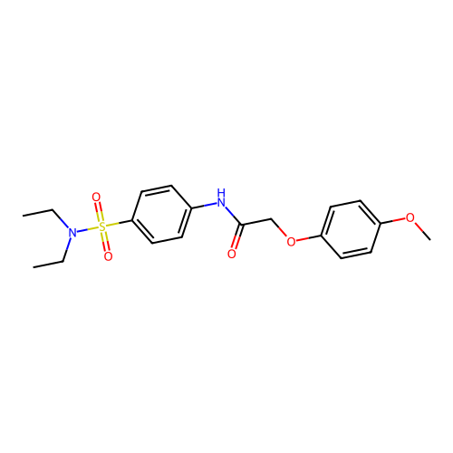 N-[4-(diethylsulfamoyl)phenyl]-2-(4-methoxyphenoxy)acetamide structure