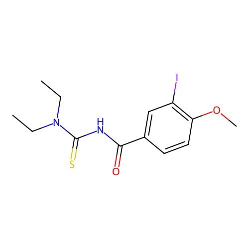 N-(diethylcarbamothioyl)-3-iodo-4-methoxybenzamide structure