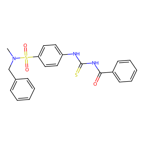 N-({4-[benzyl(methyl)sulfamoyl]phenyl}carbamothioyl)benzamide structure
