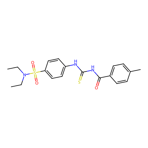 N-[[4-(diethylsulfamoyl)phenyl]carbamothioyl]-4-methylbenzamide structure