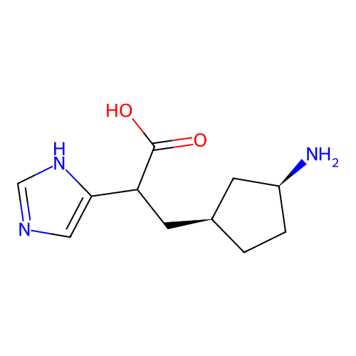 3-((1S,3S)-3-Aminocyclopentyl)-2-(1H-imidazol-5-yl)propanoic Acid structure