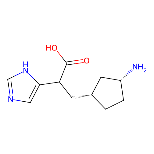 3-((1R,3R)-3-Aminocyclopentyl)-2-(1H-imidazol-5-yl)propanoic Acid structure