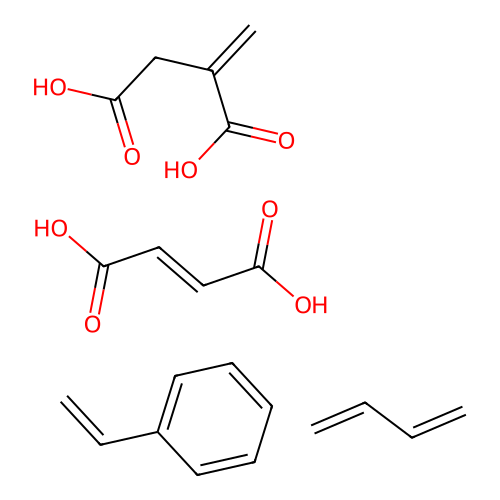 buta-1,3-diene;(E)-but-2-enedioic acid;2-methylidenebutanedioic acid;styrene structure