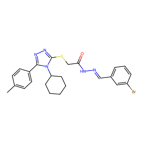 C24H26BrN5OS structure