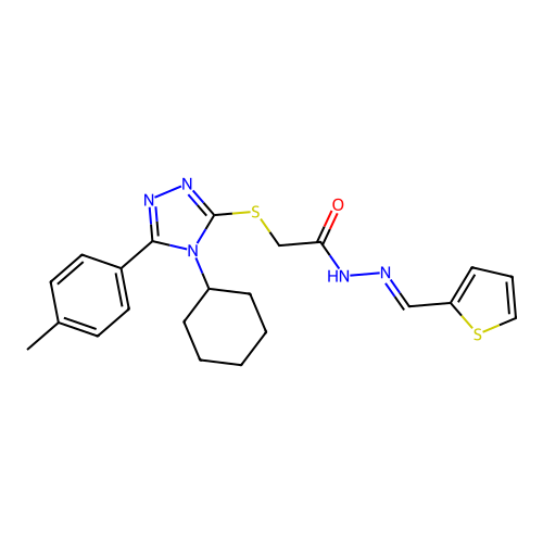 C22H25N5OS2 structure