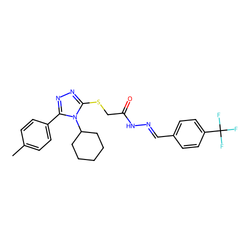 C25H26F3N5OS structure