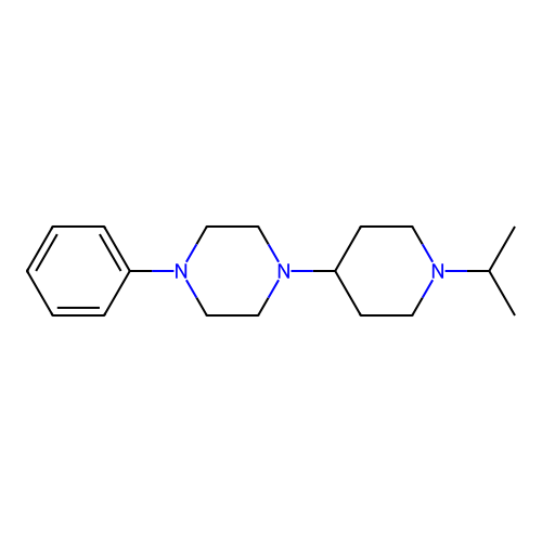 1-Phenyl-4-(1-propan-2-ylpiperidin-4-yl)piperazine structure