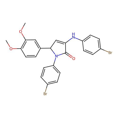 1-(4-bromophenyl)-3-((4-bromophenyl)amino)-5-(3,4-dimethoxyphenyl)-1H-pyrrol-2(5H)-one structure