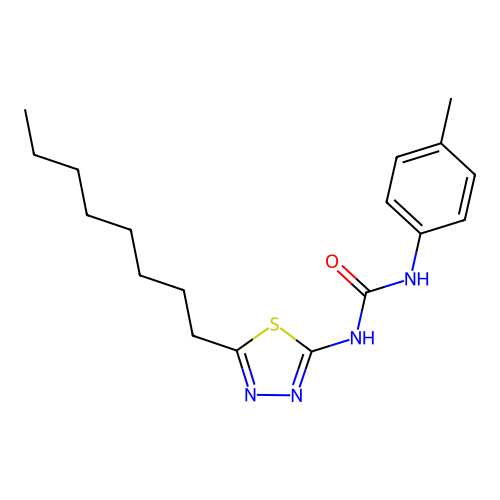1-(4-Methylphenyl)-3-(5-octyl-1,3,4-thiadiazol-2-yl)urea structure