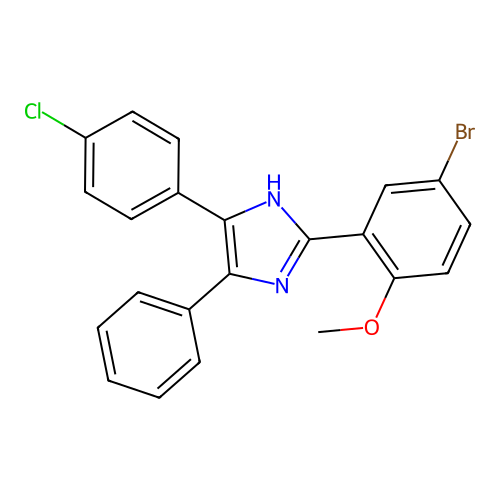2-(5-bromo-2-methoxyphenyl)-5-(4-chlorophenyl)-4-phenyl-1H-imidazole structure