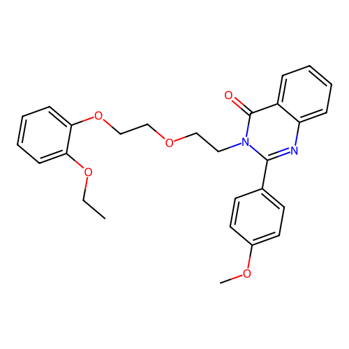 3-(2-(2-(2-ethoxyphenoxy)ethoxy)ethyl)-2-(4-methoxyphenyl)quinazolin-4(3H)-one structure