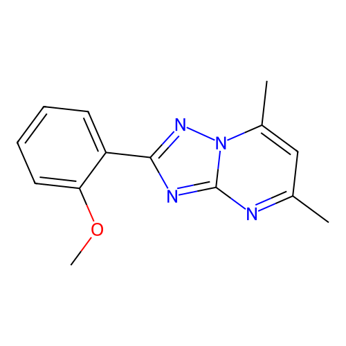 2-(2-Methoxyphenyl)-5,7-dimethyl[1,2,4]triazolo[1,5-a]pyrimidine structure