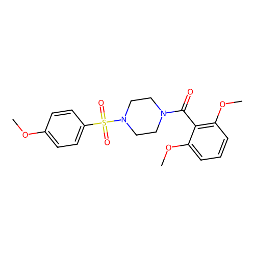 (2,6-Dimethoxyphenyl){4-[(4-methoxyphenyl)sulfonyl]piperazin-1-yl}methanone structure