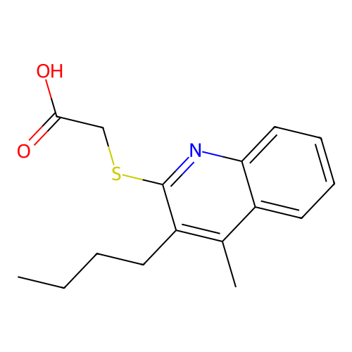 [(3-Butyl-4-methylquinolin-2-yl)sulfanyl]acetic acid structure