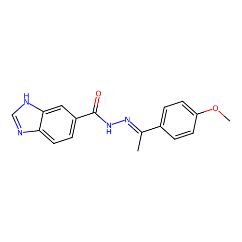 N'-(1-(4-Methoxyphenyl)ethylidene)-1H-benzimidazole-6-carbohydrazide structure