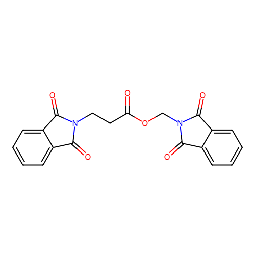 (1,3-dioxoisoindol-2-yl)methyl 3-(1,3-dioxoisoindol-2-yl)propanoate structure