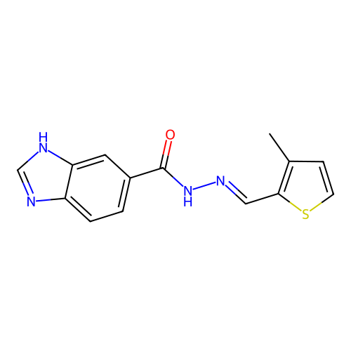N'-((3-Methyl-2-thienyl)methylene)-1H-benzimidazole-6-carbohydrazide structure