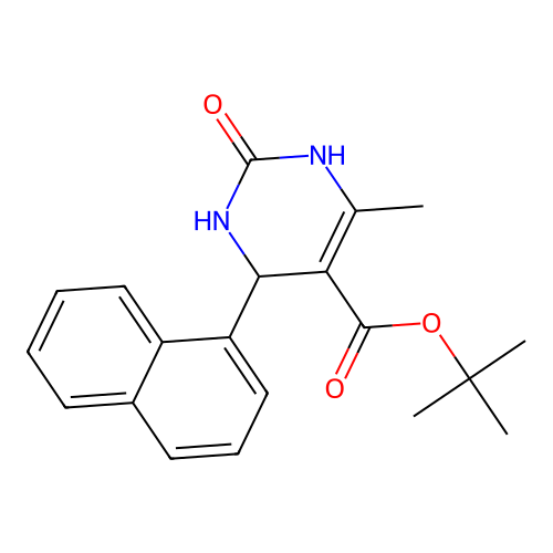 tert-butyl 2-hydroxy-4-methyl-6-(naphthalen-1-yl)-1,6-dihydropyrimidine-5-carboxylate structure